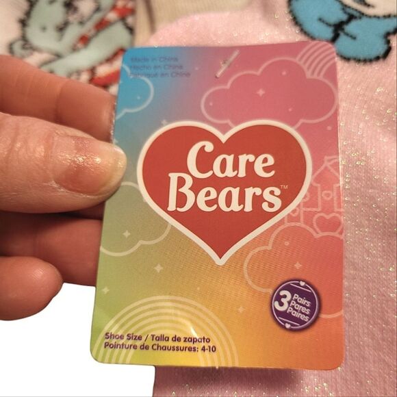 Care Bears 3 Pairs Holiday Christmas Themed Printed Crew Socks NWT - Picture 4 of 9